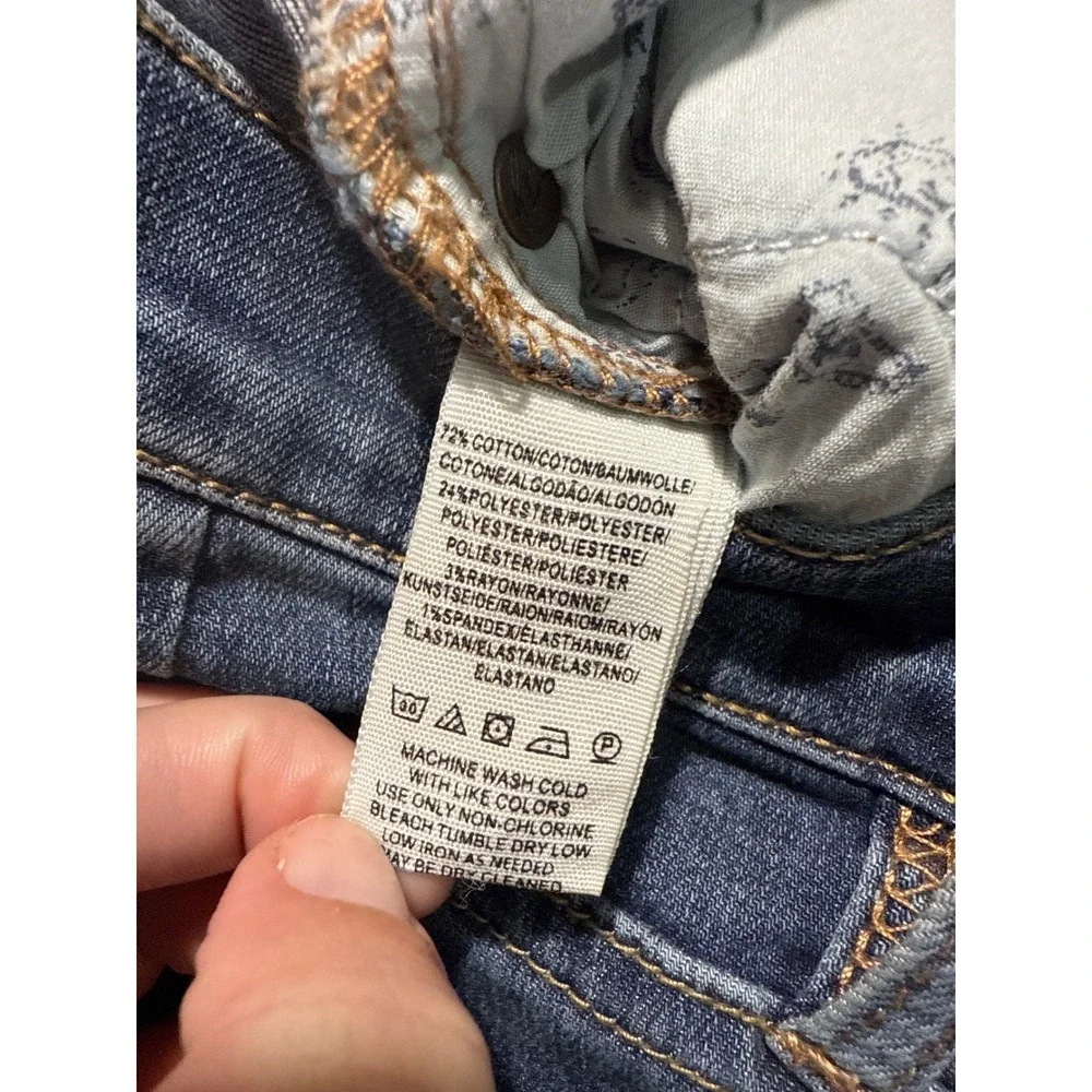 We The Free Women's Size 27‎ Distressed Raw Hem Sunny Skinny Mid Rise Jeans